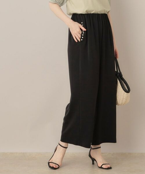 Couture Brooch / クチュールブローチ パンツ | 【マルチデザイン・楽ちん】フェイクパール リラックスワイドパンツ | 詳細16