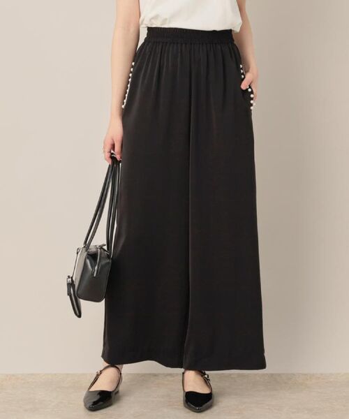 Couture Brooch / クチュールブローチ パンツ | 【マルチデザイン・楽ちん】フェイクパール リラックスワイドパンツ | 詳細19