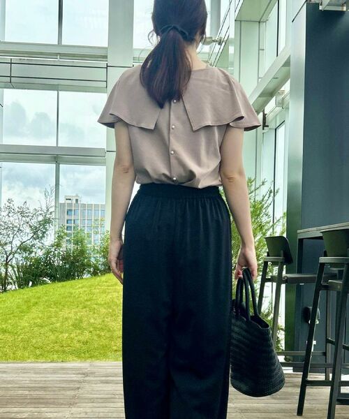 Couture Brooch / クチュールブローチ パンツ | 【マルチデザイン・楽ちん】フェイクパール リラックスワイドパンツ | 詳細23