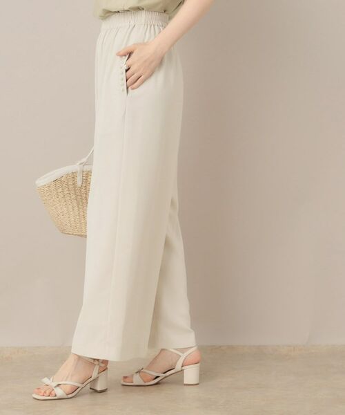 Couture Brooch / クチュールブローチ パンツ | 【マルチデザイン・楽ちん】フェイクパール リラックスワイドパンツ | 詳細5