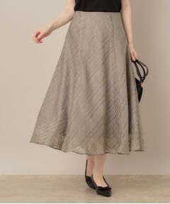 Couture Brooch / クチュールブローチ スカート | 【美シルエット・通勤】シアーチェックオーガンジースカート