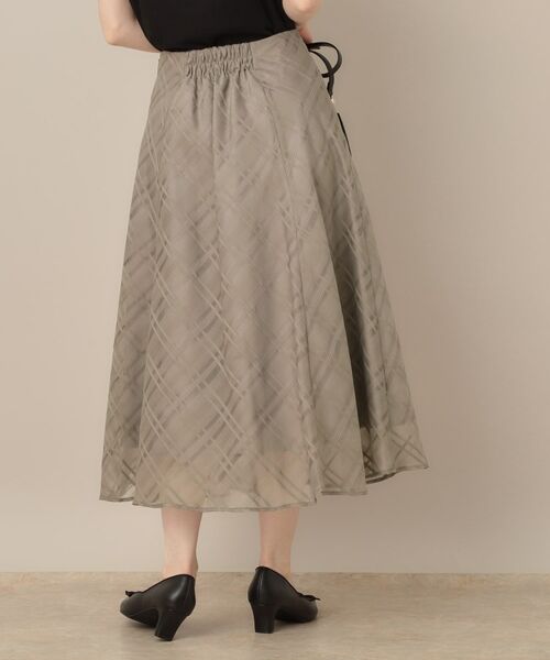 Couture Brooch / クチュールブローチ スカート | 【美シルエット・通勤】シアーチェックオーガンジースカート | 詳細21
