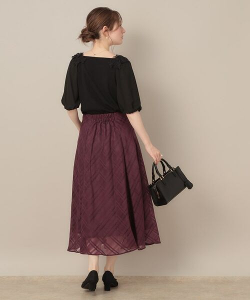 Couture Brooch / クチュールブローチ スカート | 【美シルエット・通勤】シアーチェックオーガンジースカート | 詳細28
