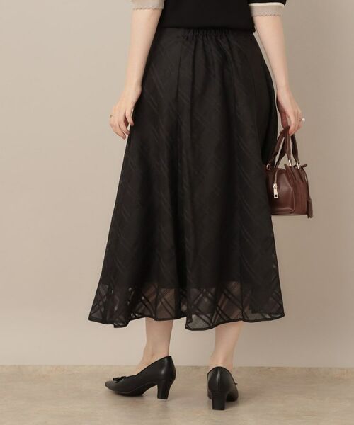 Couture Brooch / クチュールブローチ スカート | 【美シルエット・通勤】シアーチェックオーガンジースカート | 詳細7