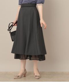 Couture Brooch / クチュールブローチ スカート | 【マシンウォッシャブル・美シルエット】裾シアーフレアスカート