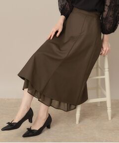 Couture Brooch / クチュールブローチ スカート | 【マシンウォッシャブル・美シルエット】裾シアーフレアスカート