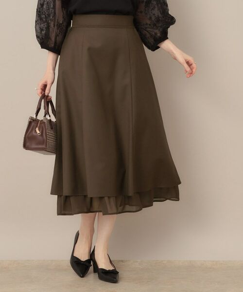 Couture Brooch / クチュールブローチ スカート | 【マシンウォッシャブル・美シルエット】裾シアーフレアスカート | 詳細15