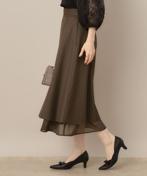 Couture Brooch / クチュールブローチ スカート | 【マシンウォッシャブル・美シルエット】裾シアーフレアスカート | 詳細16