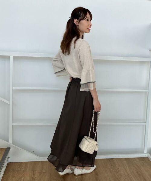 Couture Brooch / クチュールブローチ スカート | 【マシンウォッシャブル・美シルエット】裾シアーフレアスカート | 詳細20