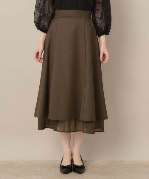 Couture Brooch / クチュールブローチ スカート | 【マシンウォッシャブル・美シルエット】裾シアーフレアスカート | 詳細24