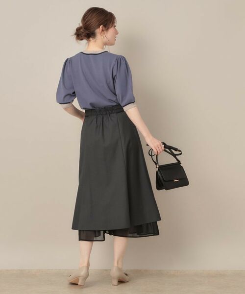 Couture Brooch / クチュールブローチ スカート | 【マシンウォッシャブル・美シルエット】裾シアーフレアスカート | 詳細4