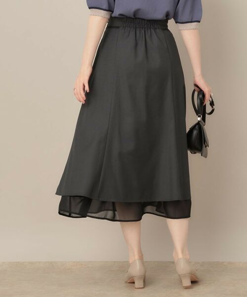 Couture Brooch / クチュールブローチ スカート | 【マシンウォッシャブル・美シルエット】裾シアーフレアスカート | 詳細7