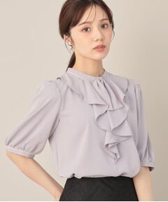 Couture Brooch / クチュールブローチ シャツ・ブラウス | 【華やか・5分袖・通勤】配色フリルタイブラウス