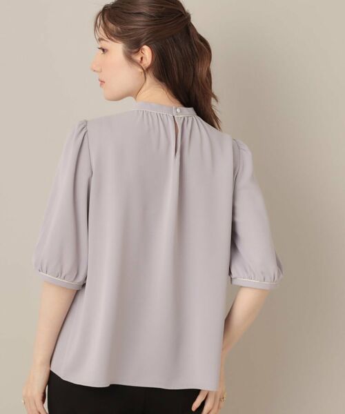 Couture Brooch / クチュールブローチ シャツ・ブラウス | 【華やか・5分袖・通勤】配色フリルタイブラウス | 詳細21