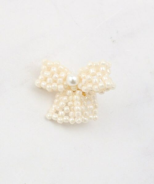 Couture Brooch / クチュールブローチ ピアス・イヤリング | パール調リボンモチーフピアス | 詳細2