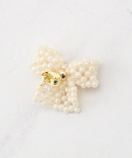 Couture Brooch / クチュールブローチ ピアス・イヤリング | パール調リボンモチーフピアス | 詳細3