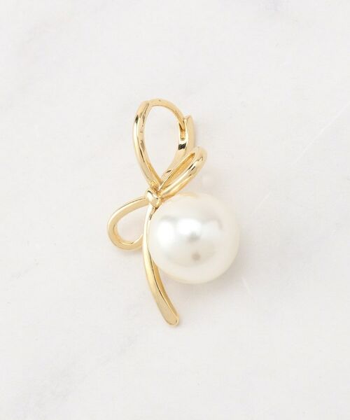 Couture Brooch / クチュールブローチ ピアス・イヤリング | ノットリボン一粒パール調ピアス | 詳細2