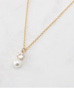 Couture Brooch / クチュールブローチ ネックレス・ペンダント・チョーカー | プチパール調ビジューネックレス