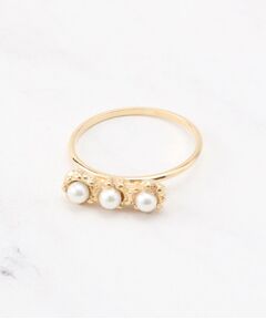 Couture Brooch / クチュールブローチ リング | パール調モチーフゴールドリング