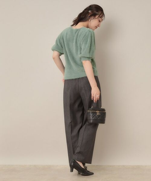 Couture Brooch / クチュールブローチ ニット・セーター | 【着映え・5分袖・フェミニン】ラメフェザー半袖ニット | 詳細13