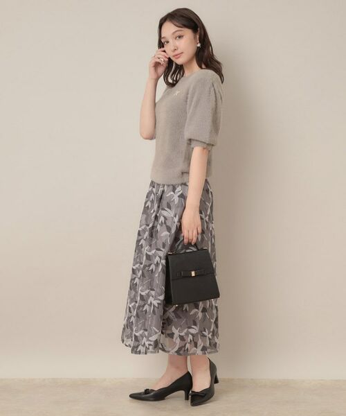 Couture Brooch / クチュールブローチ ニット・セーター | 【着映え・5分袖・フェミニン】ラメフェザー半袖ニット | 詳細25