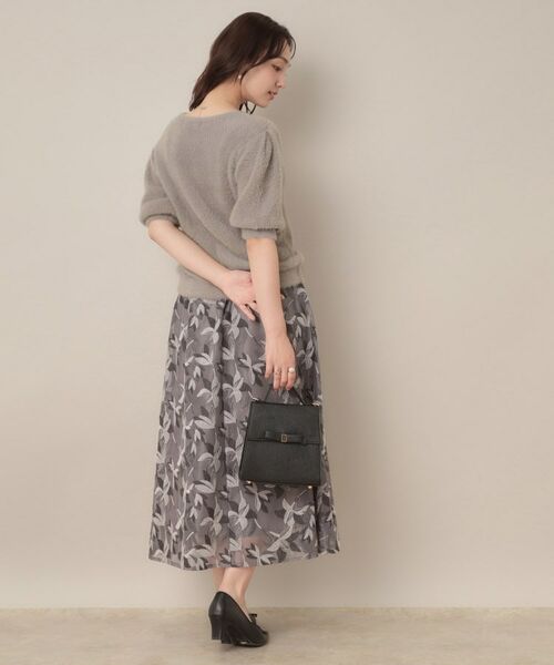 Couture Brooch / クチュールブローチ ニット・セーター | 【着映え・5分袖・フェミニン】ラメフェザー半袖ニット | 詳細26