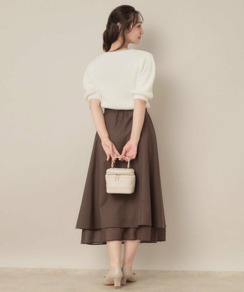 Couture Brooch / クチュールブローチ ニット・セーター | 【着映え・5分袖・フェミニン】ラメフェザー半袖ニット | 詳細3