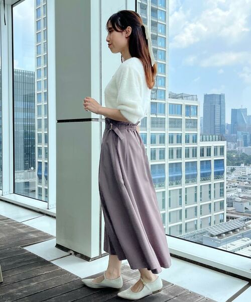 Couture Brooch / クチュールブローチ ニット・セーター | 【着映え・5分袖・フェミニン】ラメフェザー半袖ニット | 詳細8