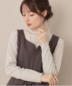 Couture Brooch / クチュールブローチ カットソー | 【ほんのりシアー・きれいめ】サステナブル テレコインナートップス