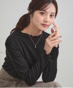 Couture Brooch / クチュールブローチ カットソー | 【ほんのりシアー・きれいめ】サステナブル テレコインナートップス