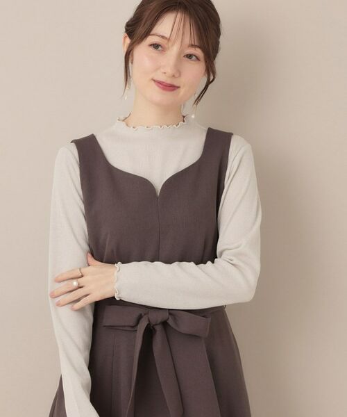 Couture Brooch / クチュールブローチ カットソー | 【ほんのりシアー・きれいめ】サステナブル テレコインナートップス | 詳細4