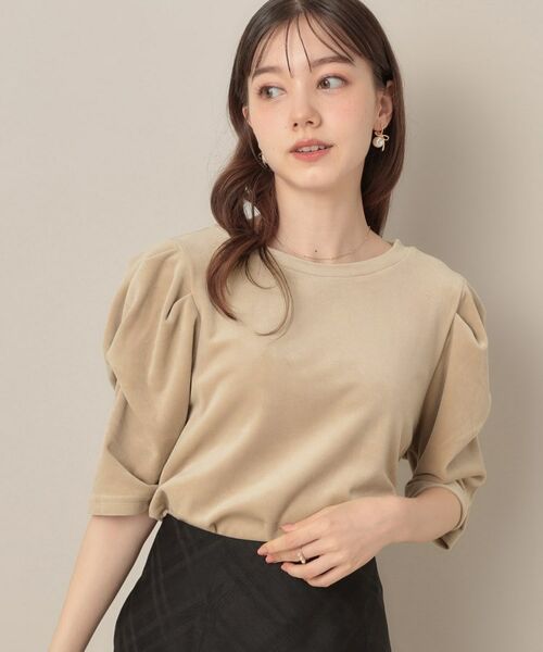 Couture Brooch / クチュールブローチ カットソー | ベロア5分袖Tシャツ | 詳細5