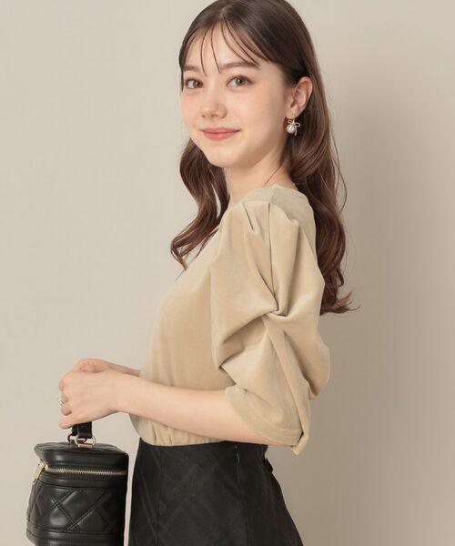 Couture Brooch / クチュールブローチ カットソー | ベロア5分袖Tシャツ | 詳細6