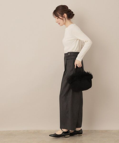 Couture Brooch / クチュールブローチ カットソー | 【マシンウォッシャブル・通勤・大人可愛い】ハートネックテレコプルオーバー | 詳細2