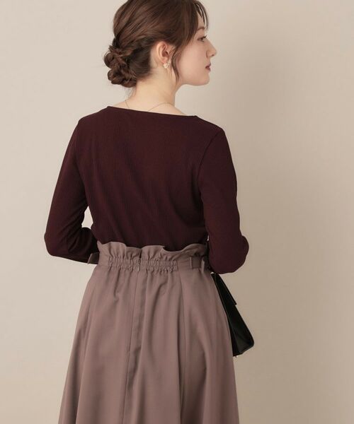 Couture Brooch / クチュールブローチ カットソー | 【マシンウォッシャブル・通勤・大人可愛い】ハートネックテレコプルオーバー | 詳細21