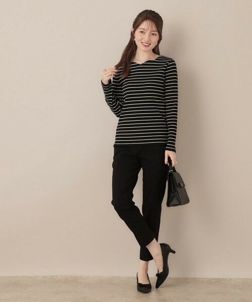 Couture Brooch / クチュールブローチ カットソー | 【マシンウォッシャブル・通勤・大人可愛い】ハートネックテレコプルオーバー | 詳細25