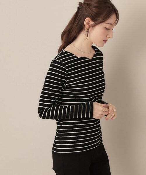 Couture Brooch / クチュールブローチ カットソー | 【マシンウォッシャブル・通勤・大人可愛い】ハートネックテレコプルオーバー | 詳細29