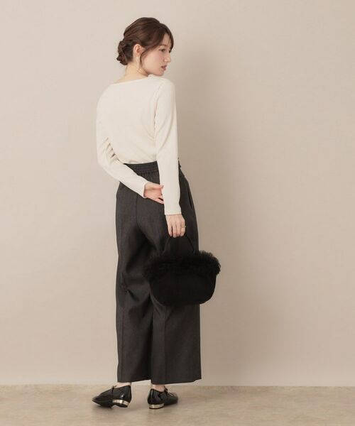 Couture Brooch / クチュールブローチ カットソー | 【マシンウォッシャブル・通勤・大人可愛い】ハートネックテレコプルオーバー | 詳細3