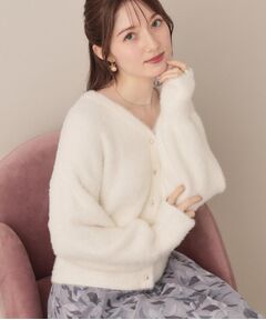 Couture Brooch / クチュールブローチ ニット・セーター | 【ふわふわ/前後2WAY】フェザーカーディトップス