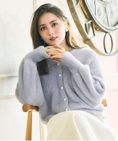 Couture Brooch / クチュールブローチ カーディガン・ボレロ | 【ふわふわ/前後2WAY】フェザーカーディトップス