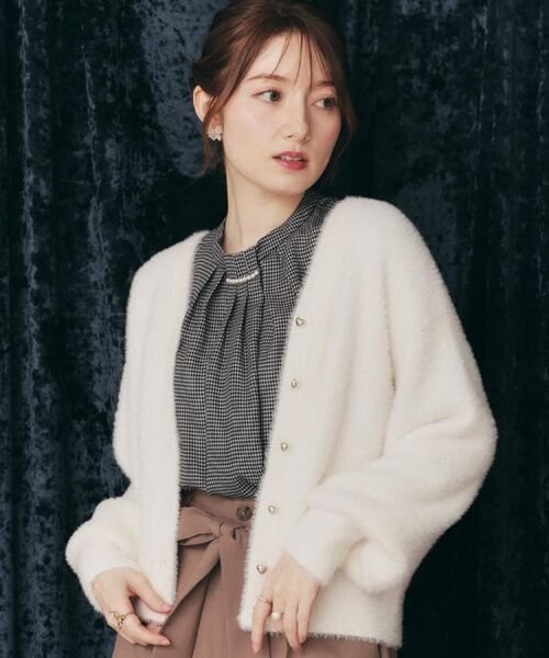 Couture Brooch / クチュールブローチ ニット・セーター | 【ふわふわ/前後2WAY】フェザーカーディトップス | 詳細13