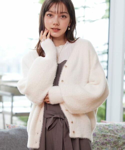 Couture Brooch / クチュールブローチ ニット・セーター | 【ふわふわ/前後2WAY】フェザーカーディトップス | 詳細17