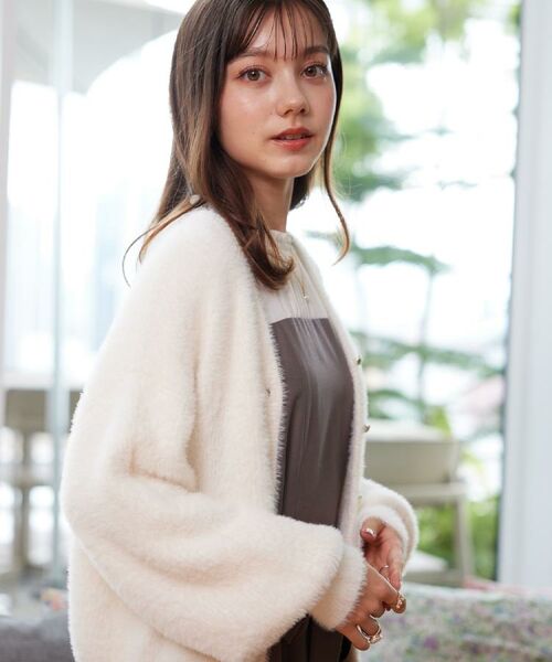 Couture Brooch / クチュールブローチ ニット・セーター | 【ふわふわ/前後2WAY】フェザーカーディトップス | 詳細18