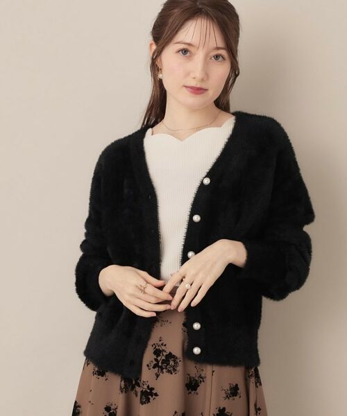Couture Brooch / クチュールブローチ ニット・セーター | 【ふわふわ/前後2WAY】フェザーカーディトップス | 詳細24