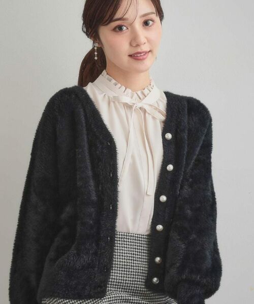 Couture Brooch / クチュールブローチ ニット・セーター | 【ふわふわ/前後2WAY】フェザーカーディトップス | 詳細30