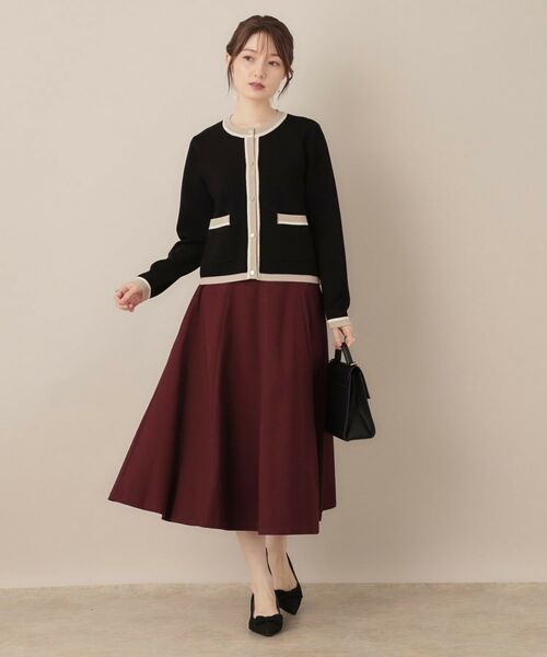 Couture Brooch / クチュールブローチ カーディガン・ボレロ | 【高見え・通勤・大人可愛い】配色総針スカラカーディガン | 詳細16