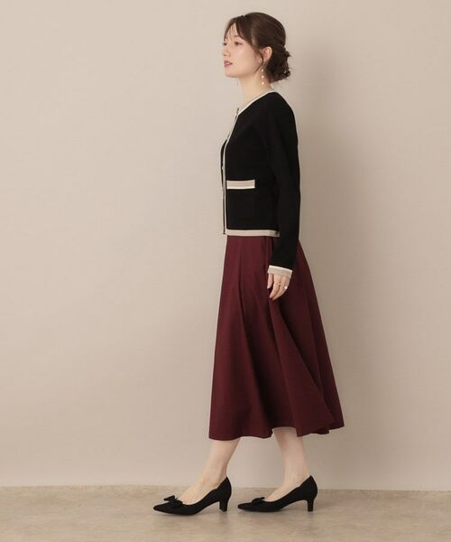 Couture Brooch / クチュールブローチ カーディガン・ボレロ | 【高見え・通勤・大人可愛い】配色総針スカラカーディガン | 詳細17