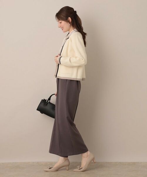 Couture Brooch / クチュールブローチ カーディガン・ボレロ | 【高見え・通勤・大人可愛い】配色総針スカラカーディガン | 詳細2