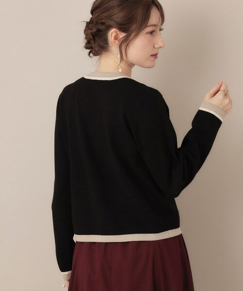 Couture Brooch / クチュールブローチ カーディガン・ボレロ | 【高見え・通勤・大人可愛い】配色総針スカラカーディガン | 詳細21