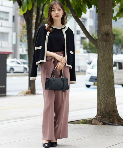 Couture Brooch / クチュールブローチ カーディガン・ボレロ | 【高見え・通勤・大人可愛い】配色総針スカラカーディガン | 詳細22